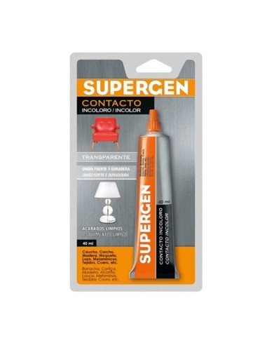 PEGAMENTO SUPERGEN CONTACTO INCOLORO 40 ML TESA  62601-00000-04
