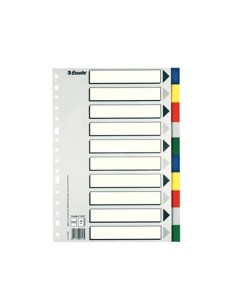 SEPARADORES 10 COLORES PLASTICO FOLIO ESSELTE 11610 (50)
