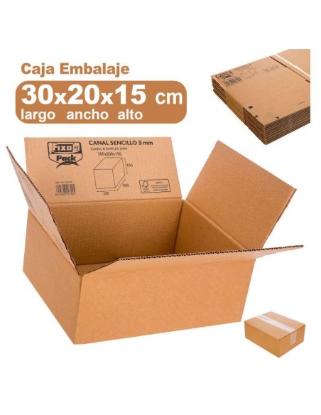 CAJA DE CARTON 300X200X150 GRAFOPLAS   Nº 296 00018102 (10)