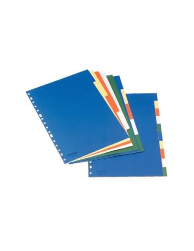SEPARADOR 10 COLORES PLASTICO A4  ESSELTE 11710 (50)