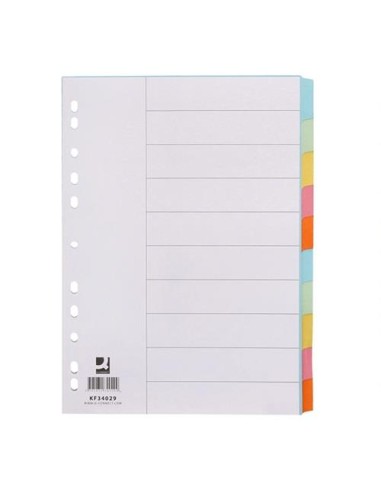 SEPARADOR 10 COLORES  CARTULINA A4 CONNECT C.SUR 32585  KF34029