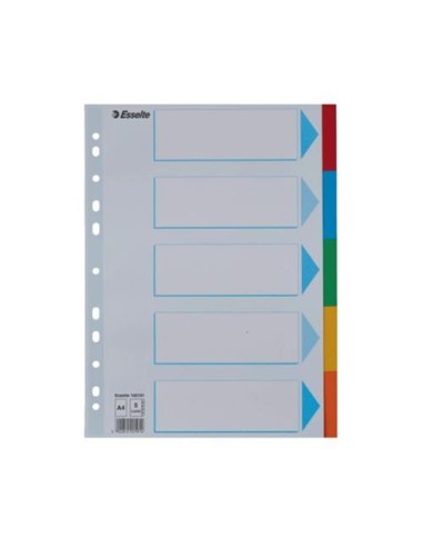 SEPARADOR  5 COLORES CARTULINA A4 ESSELTE 100191