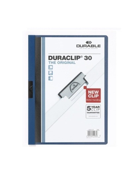 CARPETA DURABLE DE PINZA DURACLIP 30 HOJAS AZUL CLARO 142200-06