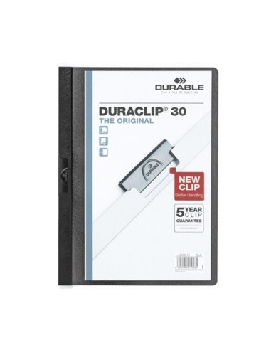 CARPETA DURABLE DE PINZA DURACLIP 30 HOJAS  NEGRA 142200-01