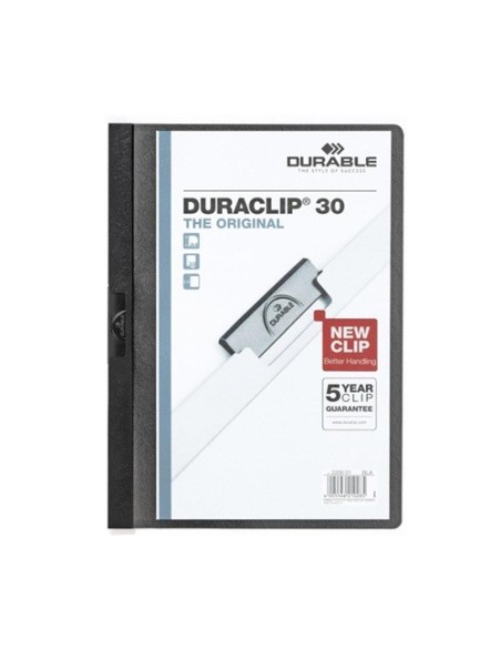 CARPETA DURABLE DE PINZA DURACLIP 30 HOJAS  NEGRA 142200-01
