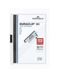 CARPETA DURABLE DE PINZA DURACLIP 30 HOJAS  BLANCA 142200-02