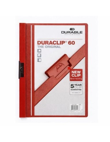 CARPETA DURABLE DE PINZA DURACLIP 60 HOJAS ROJO 142209-03