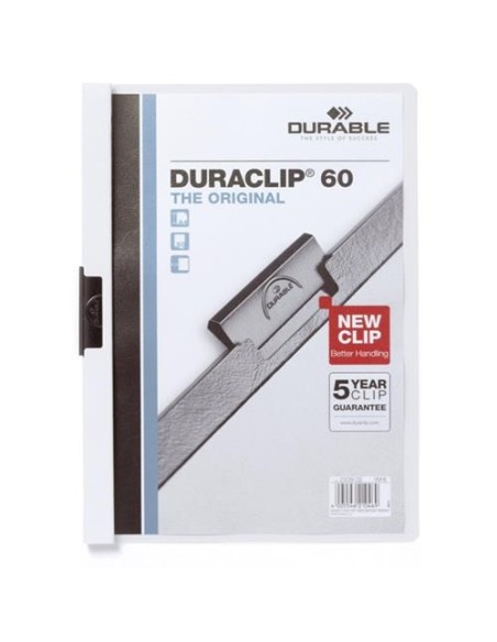 CARPETA DURABLE DE PINZA DURACLIP 60 HOJAS BLANCA 142209-02