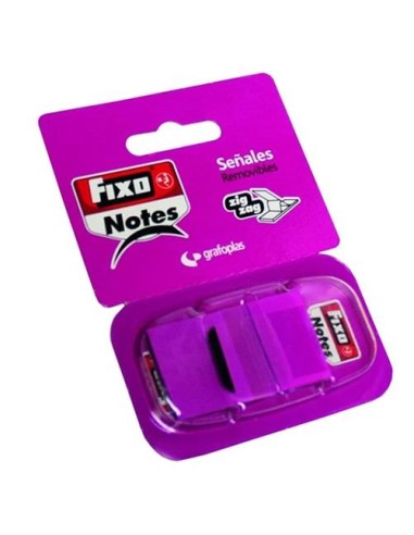 BANDERITAS FIXO NOTES CON DISPENSADOR 50 HOJAS  ROSA GRAFOPLAS 65006653