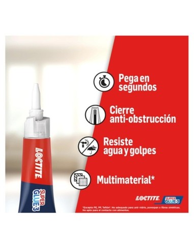 PEGAMENTO LOCTITE SUPER GLUE-3 ORIGINAL 3 GR. HENKEL 2056040