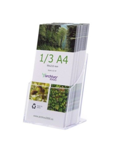 PORTAFOLLETOS DE SOBREMESA 1/3 A4 VERTICAL C/CAJETIN A2000  6141CSTP