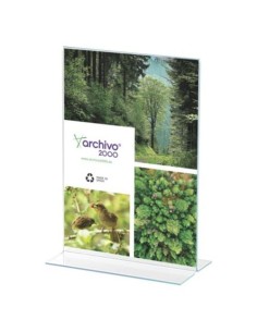 EXPOSITOR DE SOBREMESA EN FORMA T  A5 VERTICAL A2000 DEFLECTO 47901CSTP / 11105