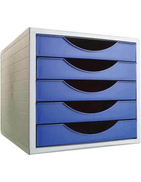 MODULO ARCHIVOTEC 4005 OPACO AZUL  5 CAJONES A2000  01A4005AZ