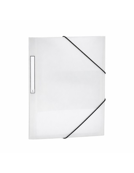 CARPETA CON GOMAS  Y SOLAPA  P.P. RAYAS DIAGONALES  BLACKLINE TRANSPARENTE GRAFOPLAS 04800400 (6)