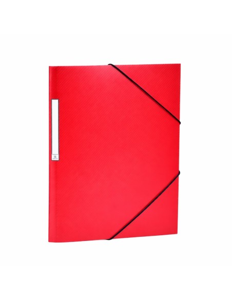 CARPETA CON GOMAS Y SOLAPA P.P. RAYAS DIAGONALES BLACKLINE ROJA GRAFOPLAS 04800451 (6)