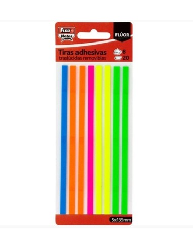 PACK 8 TIRAS ADHESIVAS FIXO  FLUOR 20H 5X135MM  GRAFOPLAS 65007780