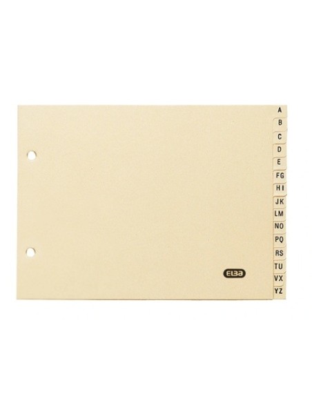 SEPARADOR ABECEDARIO 4º APAISADO CARTULINA 180GR. BEIGE HAMELIN 100580245