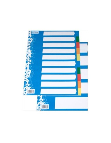 SEPARADOR 10 COLORES  PLASTICO  A4 GRAFOPLAS 41280000 (50)