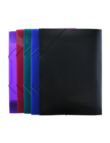 CARPETA 4º CON GOMAS Y SOLAPAS P.P.COLORES SURTIDOS POESSA 310987
