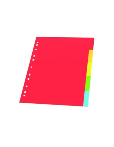 SEPARADOR PLASTICO A4 5 COLORES BISMARK POESSA 323646