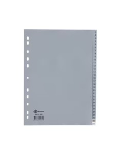 SEPARADOR NUMERICO 31 POSICIONES  PLASTICO  A4  BISMARK POESSA 323649