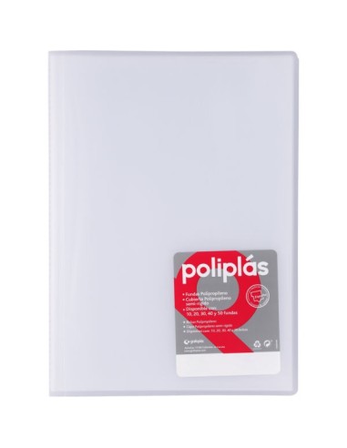CARPETA 20 FUNDAS A4 GENIUS/POLIPLAS TRANSPARENTE GRAFOPLAS 01321200 (8)