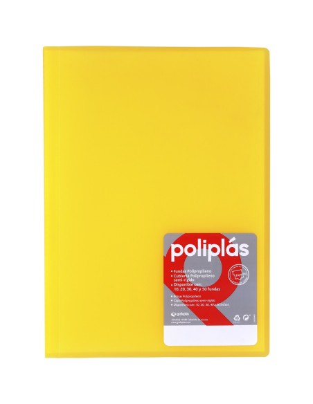 CARPETA 40 FUNDAS A4 GENIUS/POLIPLAS AMARILLO GRAFOPLAS 01341260 (5)