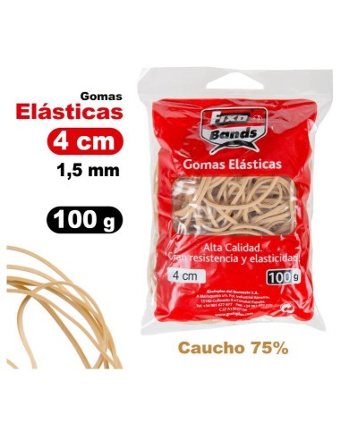 GOMAS ELASTICAS 100GR  Nº4  GRAFOPLAS 00045040