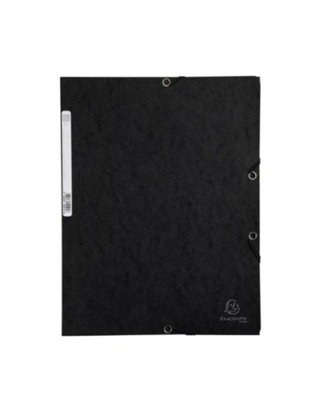 CARPETA GOMAS 3 SOLAPAS EXACOMPTA NEGRO EXACLAIR 55501E