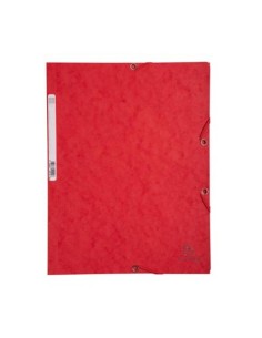 CARPETA GOMAS 3 SOLAPAS EXACOMPTA ROJA EXACLAIR 55505E