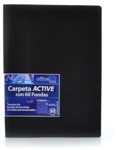 CARPETA 60 FUNDAS GENIUS NEGRO HFP 196-N