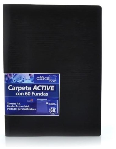 CARPETA 60 FUNDAS GENIUS NEGRO HFP 196-N