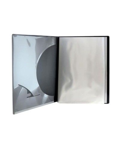 CARPETA 20 FUNDAS PERSONALIZABLE NEGRO HFP REF 14267