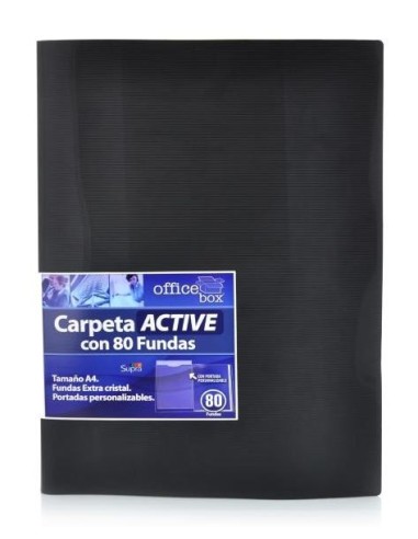 CARPETA 80 FUNDAS GENIUS NEGRO HFP 198-N
