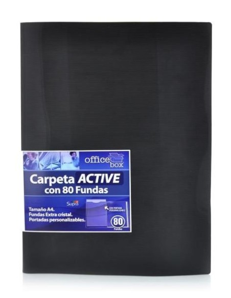 CARPETA 80 FUNDAS GENIUS NEGRO HFP 198-N