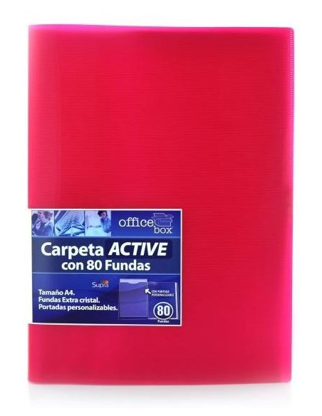 CARPETA 80 FUNDAS GENIUS ROJO HFP 198-R