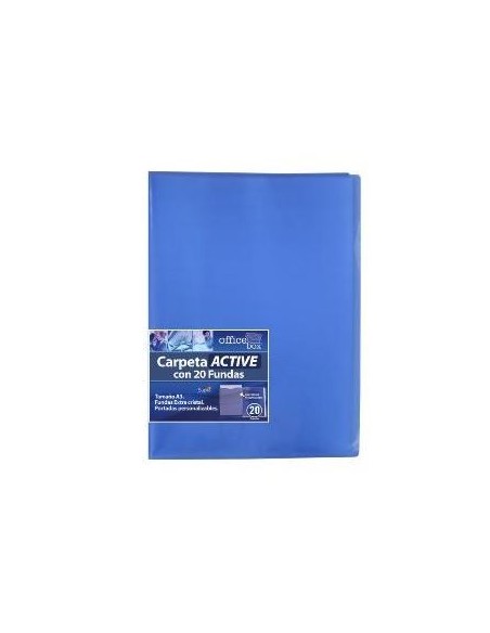 CARPETA 20 FUNDAS EN A3 SUPRA AZUL HFP 121-A