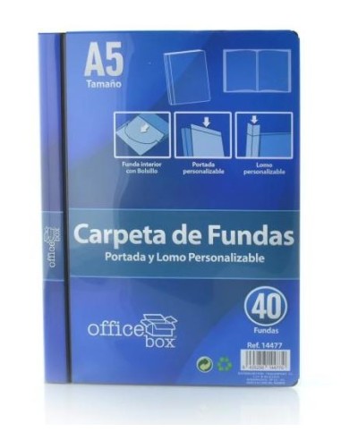 CARPETA A5 40 FUNDAS PERSONALIZABLES HFP 14477