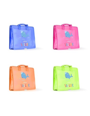 MALETIN CREMALLERA A4 PERSONALIZABLE LITTLE SAILOR VERDE PRYSE 4790040