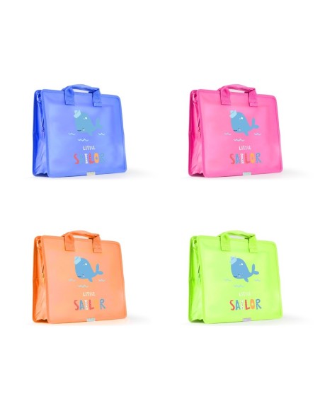 MALETIN CREMALLERA A4 PERSONALIZABLE LITTLE SAILOR VERDE PRYSE 4790040