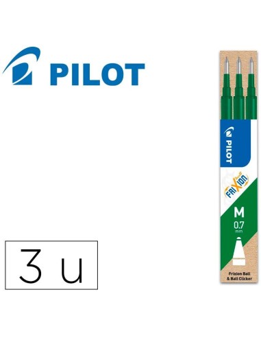 RECAMBIO PILOT FRIXION VERDE BLISTER DE 3  NRFXV/ BLS-FR7-G-S3 (12)
