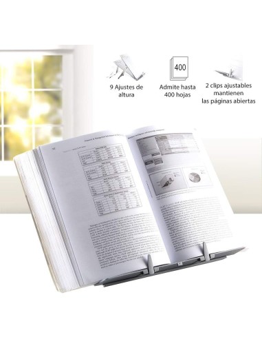 ATRIL PARA LIBROS 2 CLIPS AJUSTABLES FELLOWES 21140