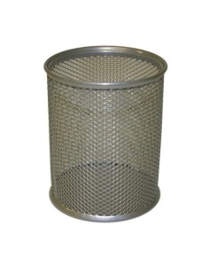 CUBILETE REDONDO REJILLA METALICO PLATA POESSA  317382