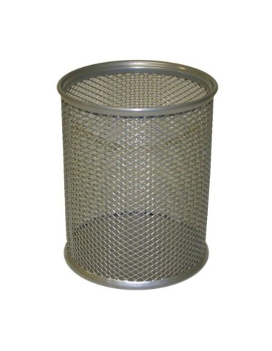 CUBILETE REDONDO REJILLA METALICO PLATA POESSA  317382