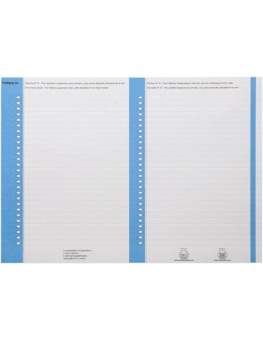 TIRAS CARPETA COLGANTE  VISOR LATERAL ( 27 TIRAS POR HOJA)  HAMELIN 100330201 POR UNIDAD