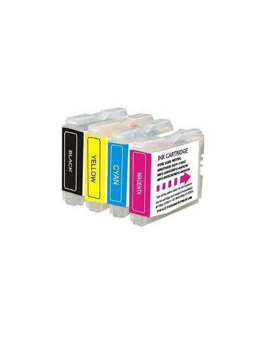 BROTHER Pack de 4 cartuchos de tinta negro, cian, magenta y amarillo DCP-J552dw MFC-J470dw