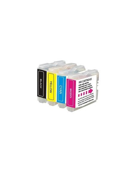 BROTHER Pack de 4 cartuchos de tinta negro, cian, magenta y amarillo DCP-J552dw MFC-J470dw