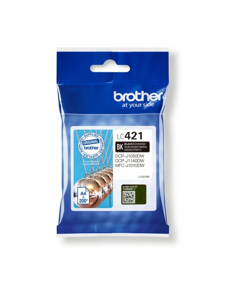 BROTHER Cartucho de tinta negro LC421BK para DCP-J1050DW / DCP-J1140DW / MFC-J1010DW