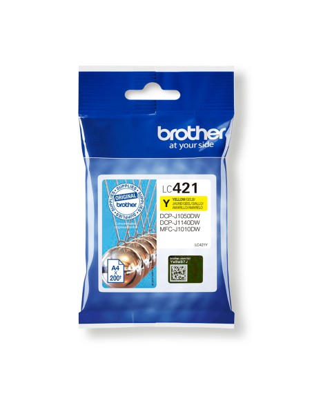 BROTHER Cartucho de tinta amarillo LC421Y para DCP-J1050DW / DCP-J1140DW / MFC-J1010DW