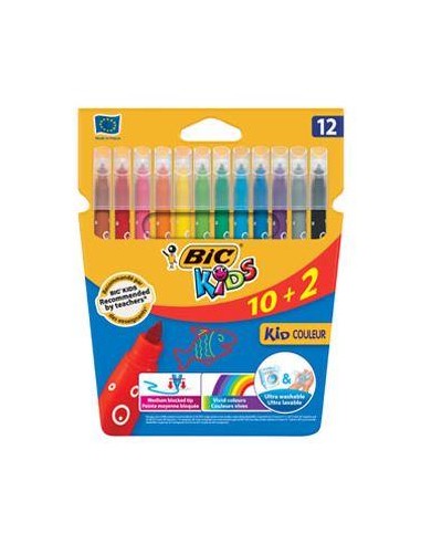 ROTULADORES BIC KID COULEUR  12 COLORES  BIC   9246623